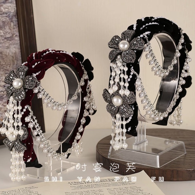 Ethnic Floral Velvet Headband  - огляд і ціна Good Floral & Wedding Decor Supply