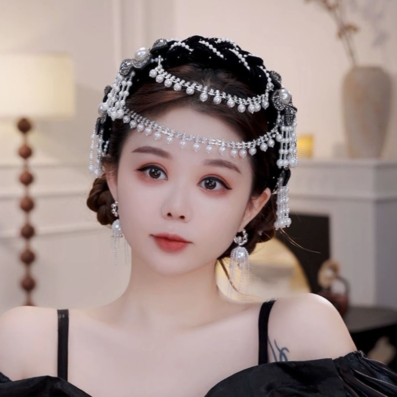 Ethnic Floral Velvet Headband  - огляд і ціна Good Floral & Wedding Decor Supply