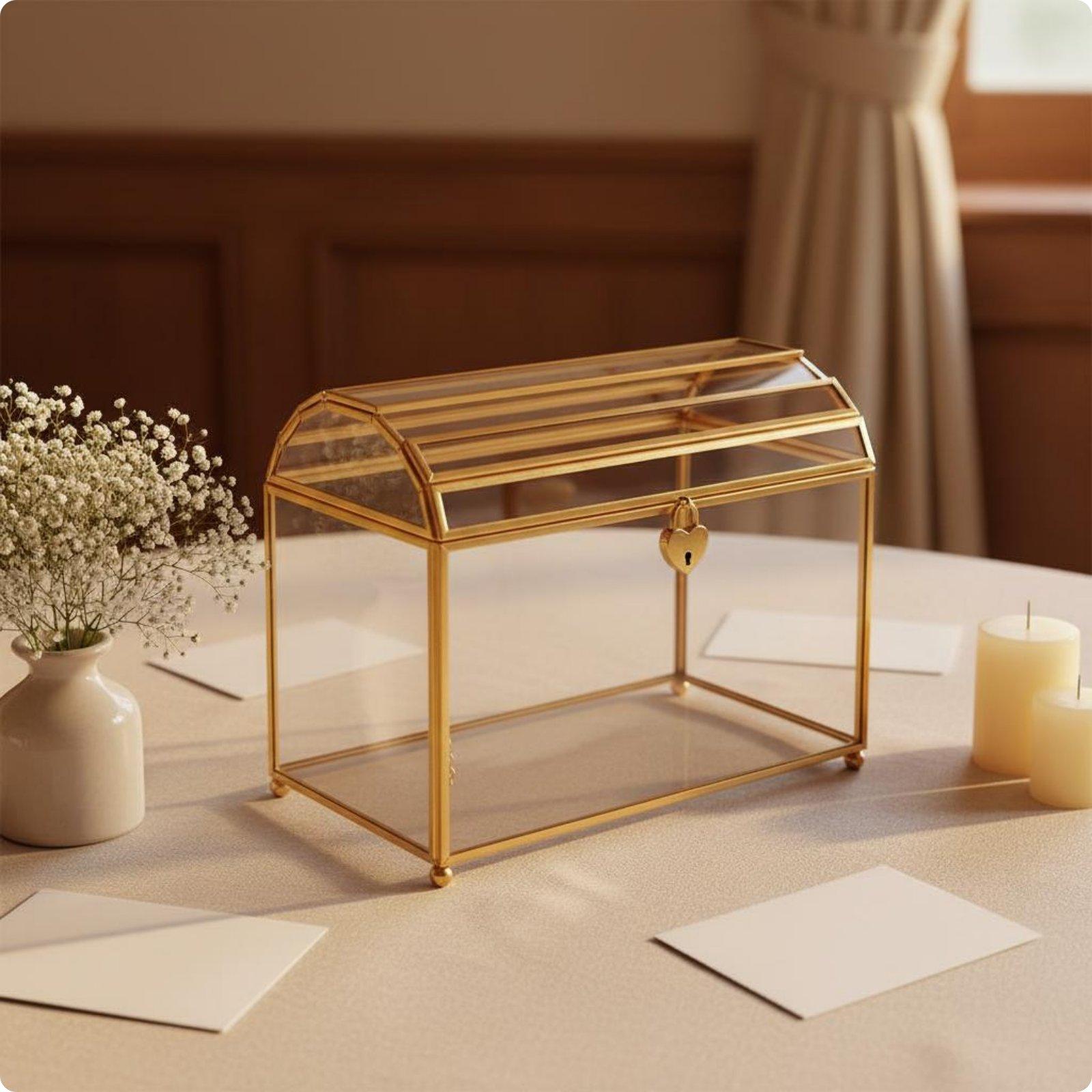 Elegant Glass Wedding Envelope - огляд і ціна Wedding Card Box