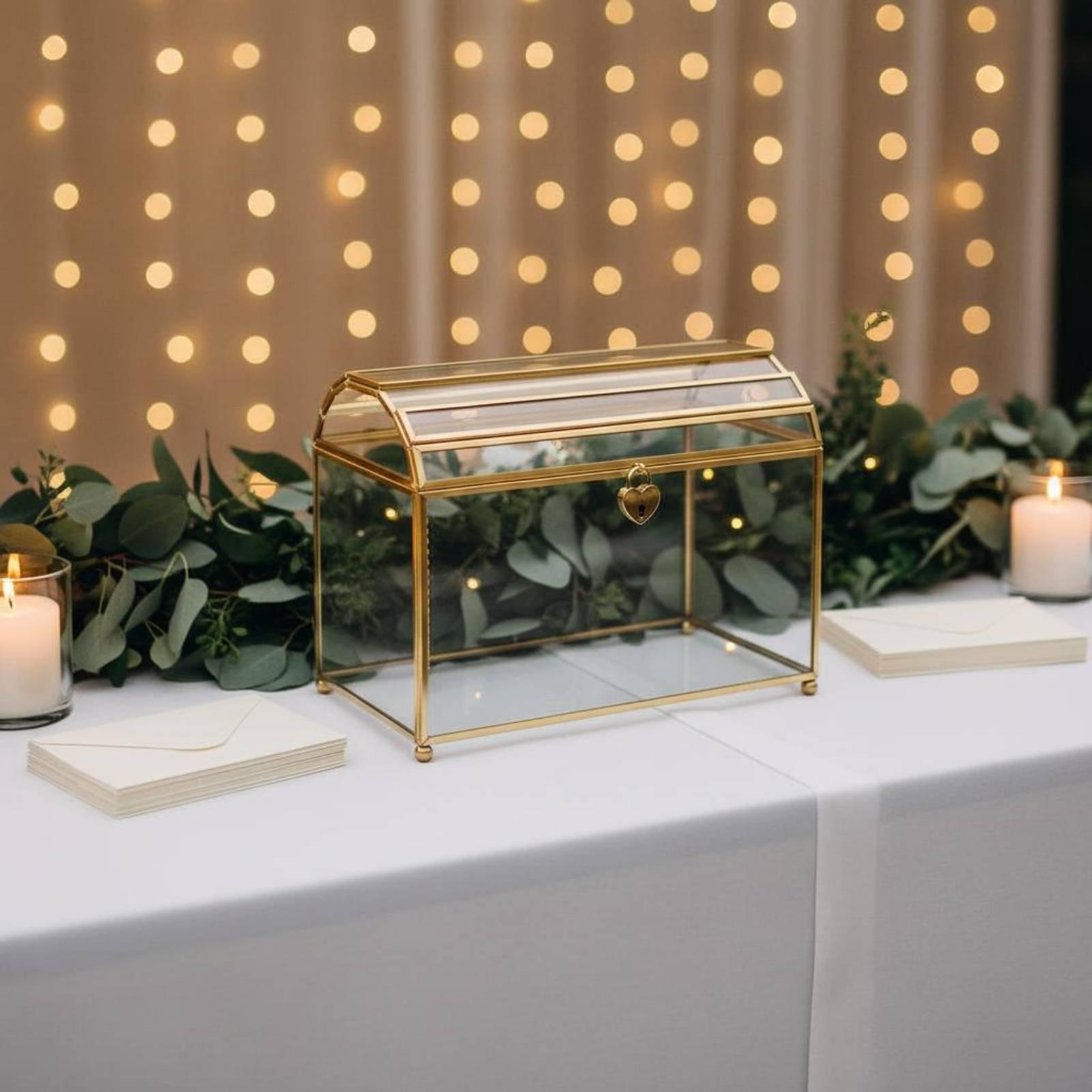 Elegant Glass Wedding Envelope - огляд і ціна Wedding Card Box